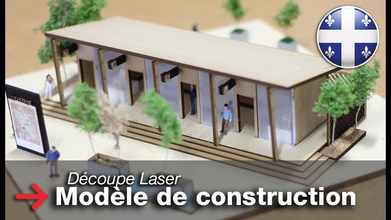 Modélisme architectural | Modèle d'architecture découpé au laser | Laser  CO2 - YouTube