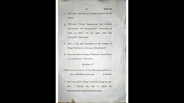 BEGC - 108 June 2022 Question Paper