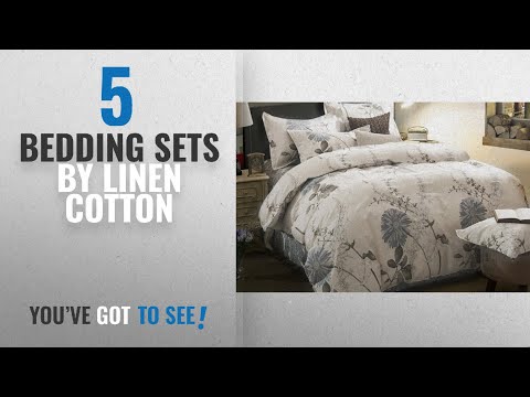 top-10-linen-cotton-bedding-sets-[2018]:-duvet-cover-set,-100%-cotton-bedding,-botanical-floral