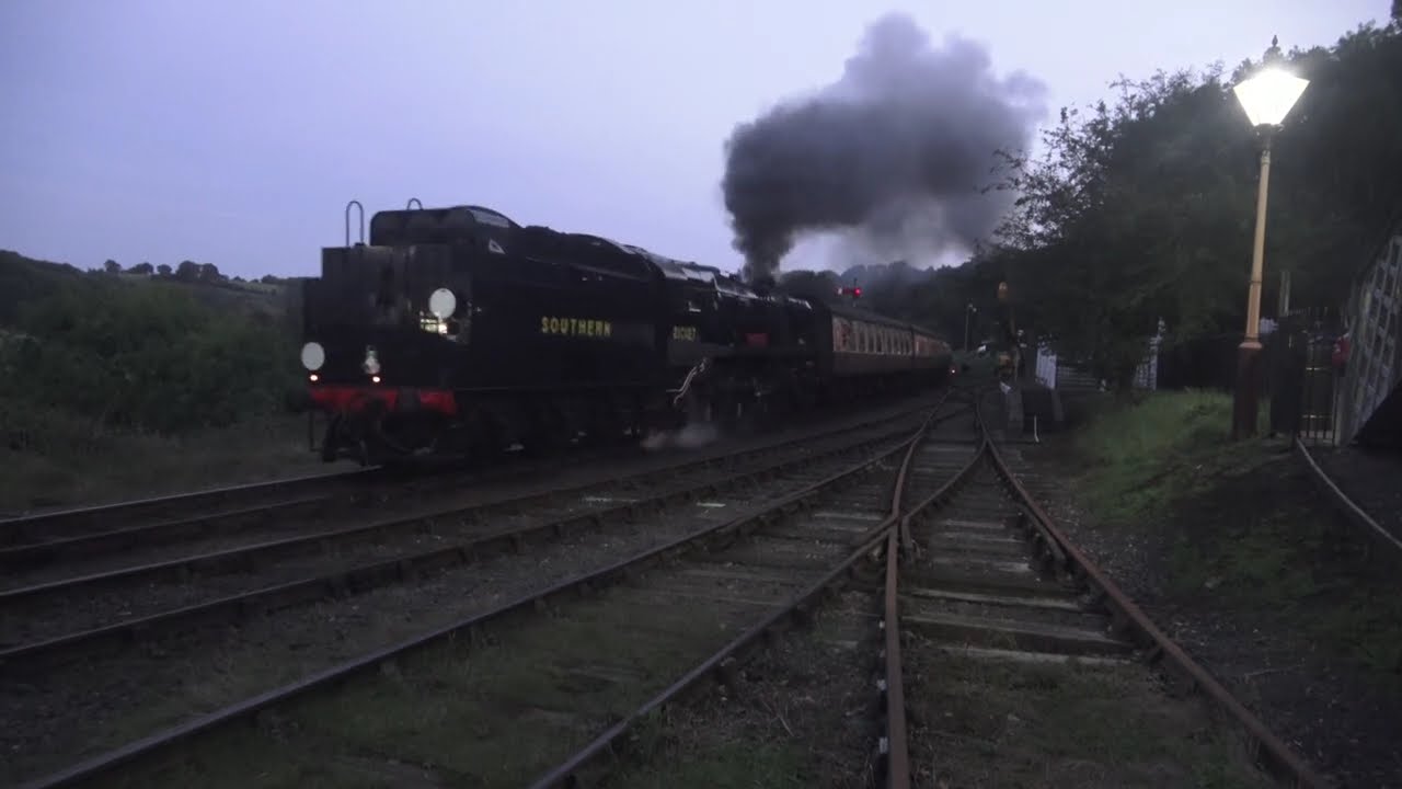 34027 Taw Valley arriving at Highley Station Severn Valley Railway