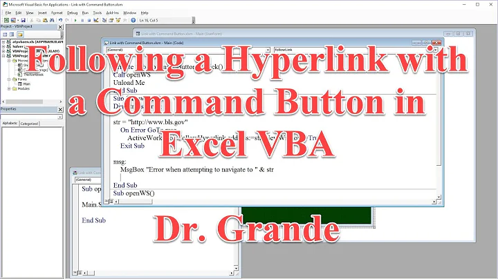 Follow a Hyperlink with a Command Button using Excel VBA
