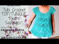 Tuto crochet toptunique fleurs sauvages premiere partie