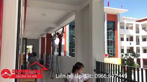 Lắp đặt lưới an toàn ban công Trường tiểu học Thanh Trì