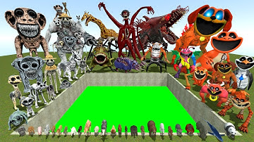 Destroy Smiling Critters Poppy Playtime & Mutant Animal Zoochosis & Zoonomaly in TOXIC HOLE GMod