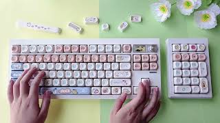 🎁 Recommend this ZMX GMK87 mechanical keyboard kit with cute duck moa keycaps set