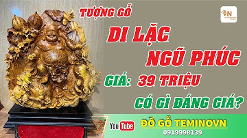 ĐỒ GỖ || TƯỢNG || PHẬT DI LẶC NGŨ PHÚC VÁC GẬY NHƯ Ý GÁNH ĐÀO || REVIEW ĐỒ GỖ TEMINOVN