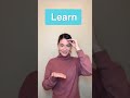 School Verbs in American Sign Language - Part 1 #shorts