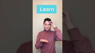 School Verbs in American Sign Language - Part 1 #shorts