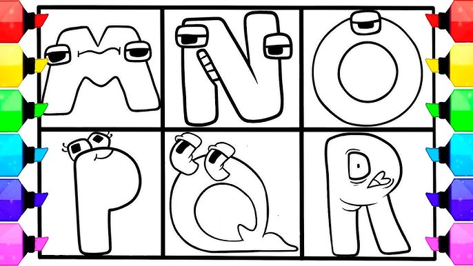 N from Alphabet Lore Coloring Pages - Free Printable Coloring Pages