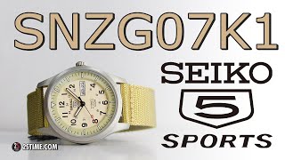 SEIKO 5 Sports SNZG07K1 - The Best Reliable Field Watch Under 150$ - YouTube
