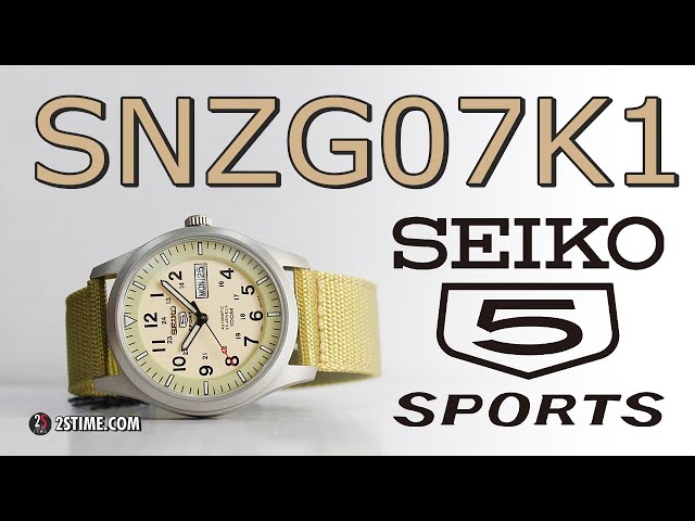 SEIKO 5 Sports SNZG07K1 - The Best Reliable Field Watch Under 150$ - YouTube