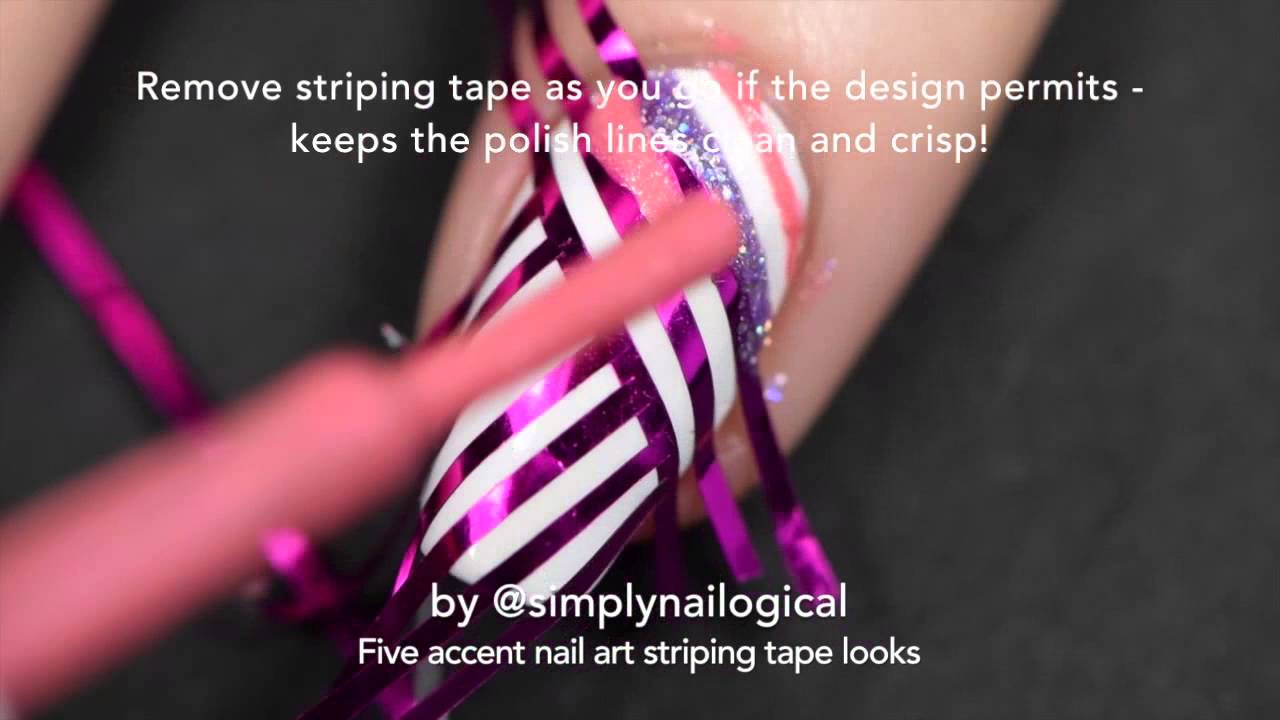 Easy striping tape nail art ideas