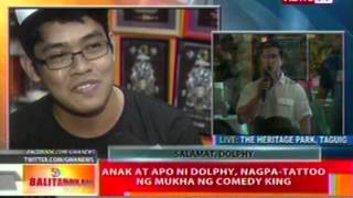 BT: Anak at apo ni Dolphy, nagpa-tattoo ng mukha ng Comedy King
