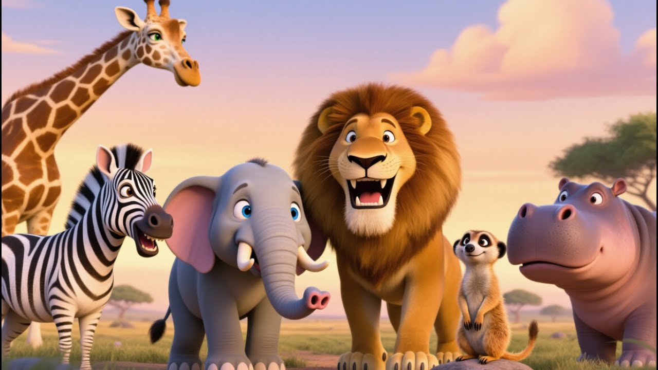 🦁 Savanna Song for Kids | Lion, Elephant & Zebra 🐘🦓