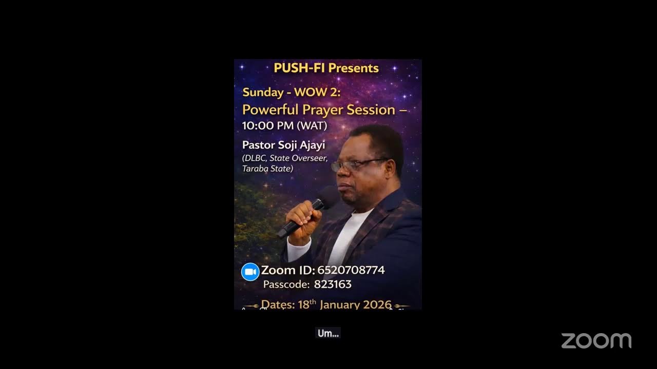 PUSH Weekend of Wonders (WOW) Day 2 Sunday 18th Jan.  2026