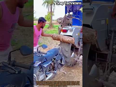트랙터 회전력과 통나무 지렛대를 활용한 물자 적재 방법 #worker #process #tractor #technique #machinery