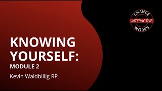 Module 2: Knowing Yourself (Let's do a Self-Assess!ment)