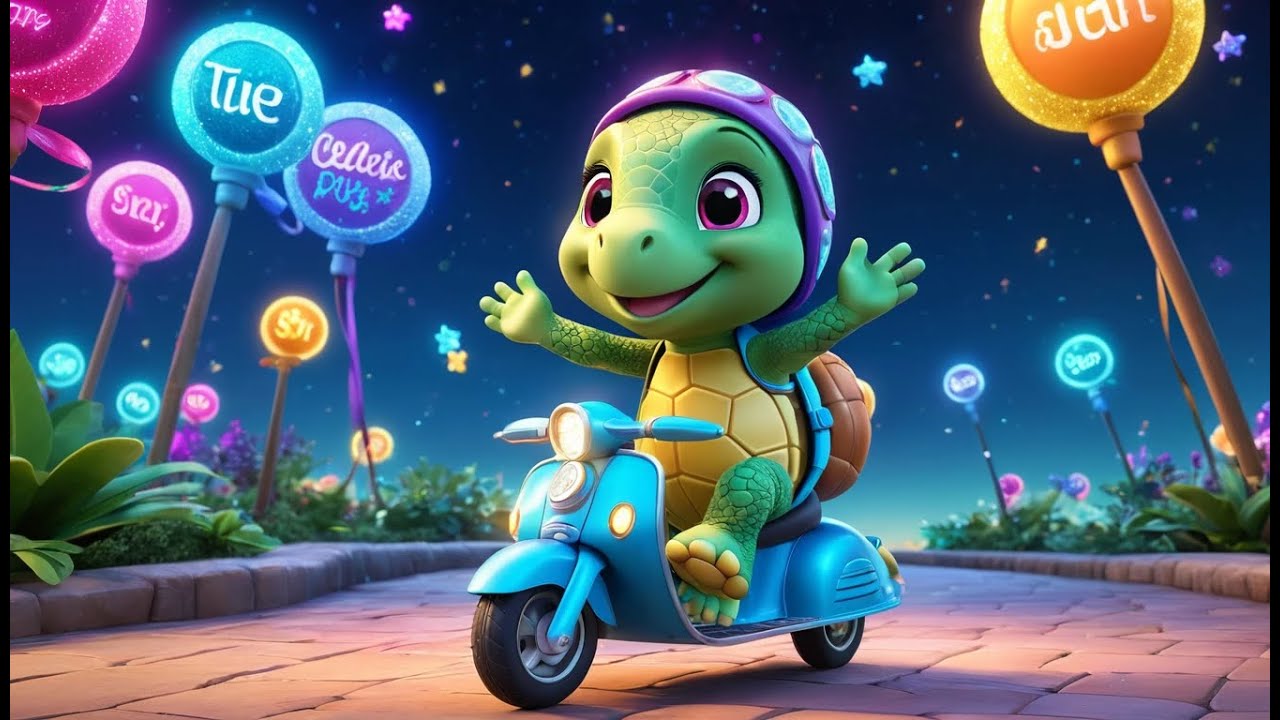 Twinkle Turtle's Magic Scooter | Magical Turtle Adventure Song | Fun Kids Rhyme