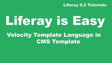 Liferay Tutorial 32 : - Velocity Template Language( VTL ) in Templates