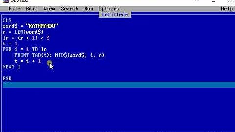 Qbasic Program  using MID string function #2