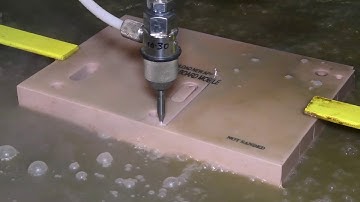 WARDJet Waterjet Cutting of PBLT-40 Precision Board HDU