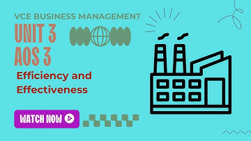 Efficiency vs Effectiveness in Operations | VCE Business Management Unit 3 AOS 3