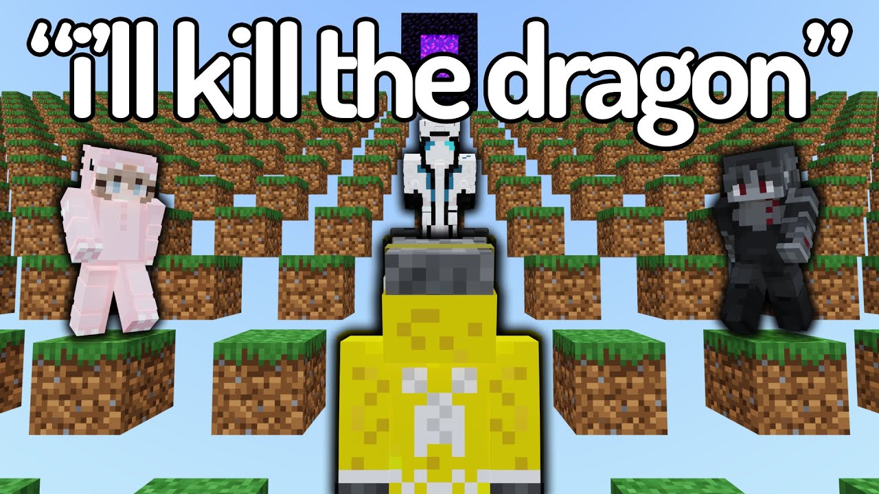 Minecraft Manhunt But It’s In Skygrid