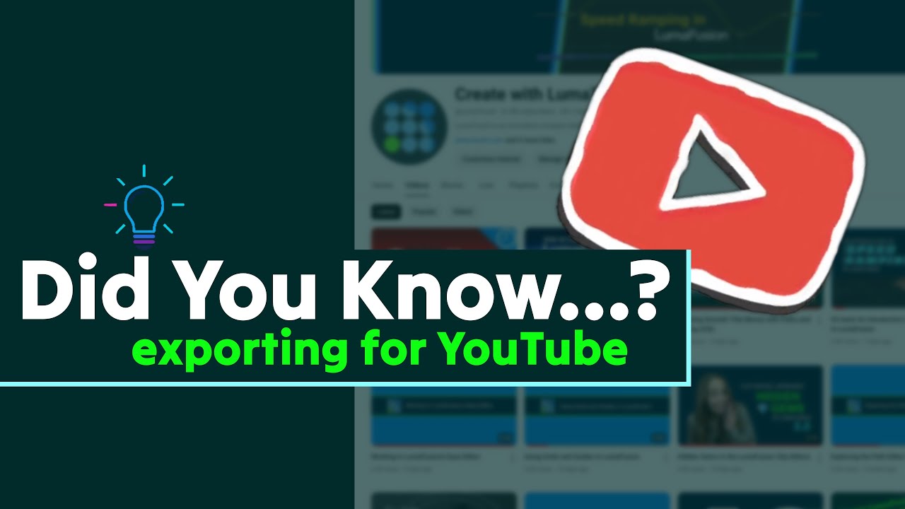 YouTube recommended upload encoding settings visual data 5