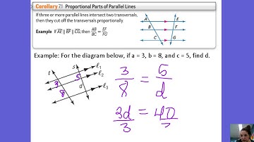 7.4 Proportional Parts of Parallel Lines