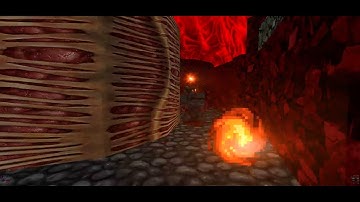 Brutal Doom 64 v2.0 on Freedoom - infernal caverns with HD textures