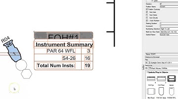8 - How to number lighting positions and create position summarys in your VW Light Plot