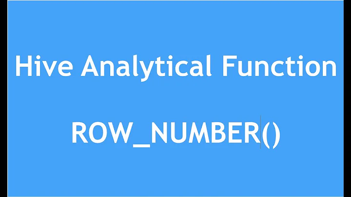 Hive Tutorial - 14 : Hive Analytical Function | ROW_NUMBER()