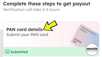 How to Add & Verify PAN Card in Zomato Delivery Partner App | Zomato Rider KYC Update