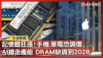 記憶體狂漲！明年手機.筆電恐調價 AI搶走產能 DRAM缺貨到2028！ ｜#寰宇新聞@globalnewstw