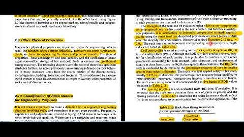 3.1 Rock Mass Classification and Rating RMR
