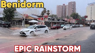 TORRENTIAL Rainstorm in Benidorm! ⛈️ #benidormbyana