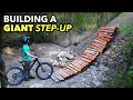 Building a janky wooden stepup jump for mtb  subscriber trail pt 9