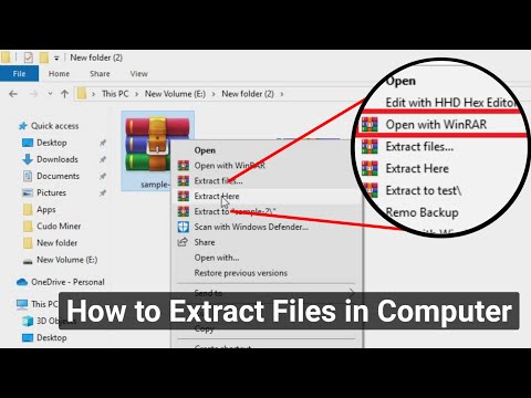 Extract option not showing in computer | How to solve file extract option| Zip files extract| WinRAR