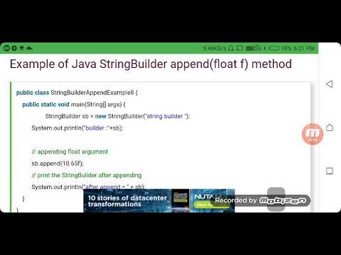 Java string builder append () method(2)