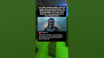 In Predator: Badlands (2025) The different Dreadlock style and the raw Mandibles its a visual Shift.