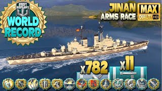 Cruiser Jinan: Damage world record (AR  zoom warning)  World of Warships