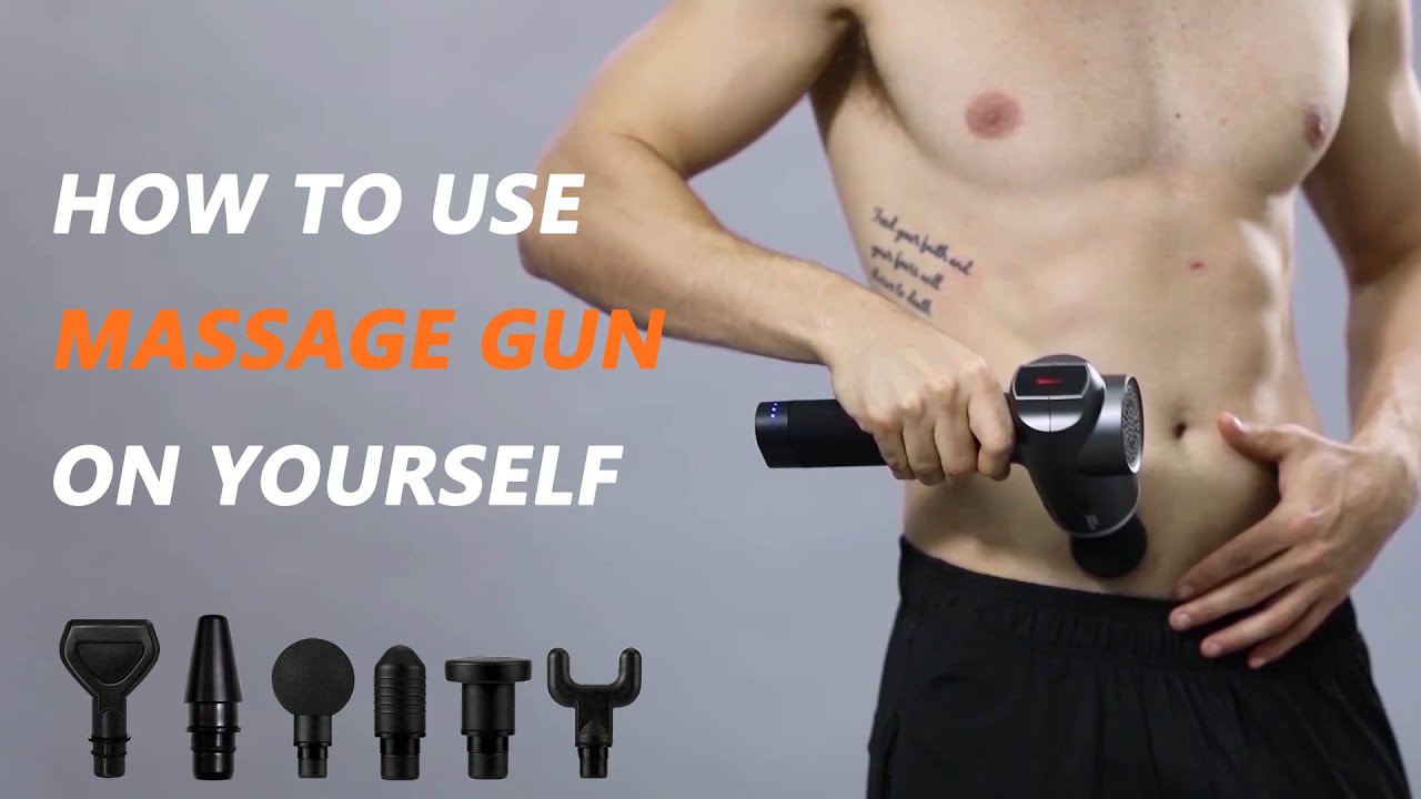 How To Use Massage Gun On Yourself The Heads Or Applications How To Use Youtube