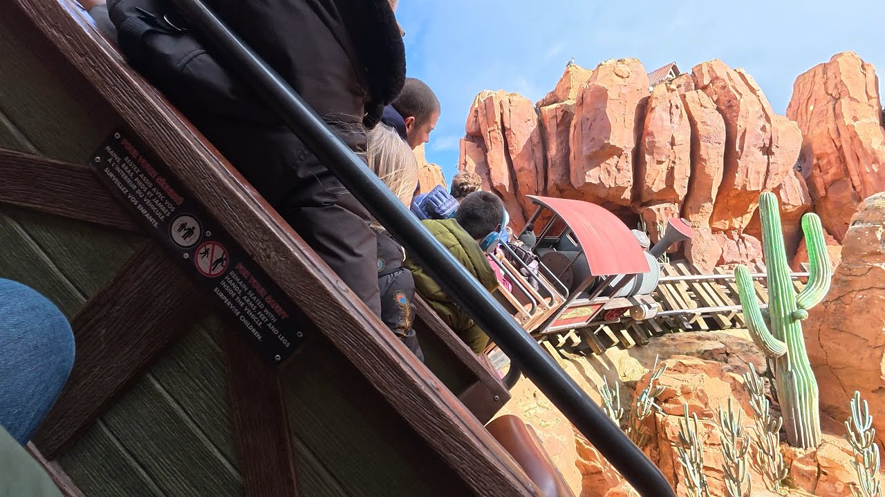Disneyland Paris Big Thunder Mountain#rollercoaster #disney #paris #holiday #onboard #pov #dji #fyp 