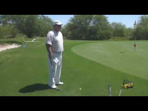 Golf Pro Gary Balliet shows chipping techniques