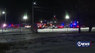 I-35 reopens near Andover as fire burns at Sherwin-Williams factory