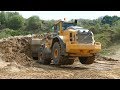 Volvo L220H Wheel-Loader Moving Dirt in Danish Gravel Pit | Hard Work | JJ Grus