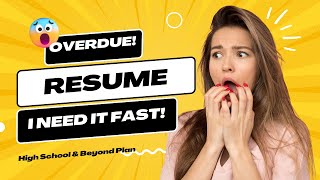 Seniors: How to make a resume using Naviance when it's overdue