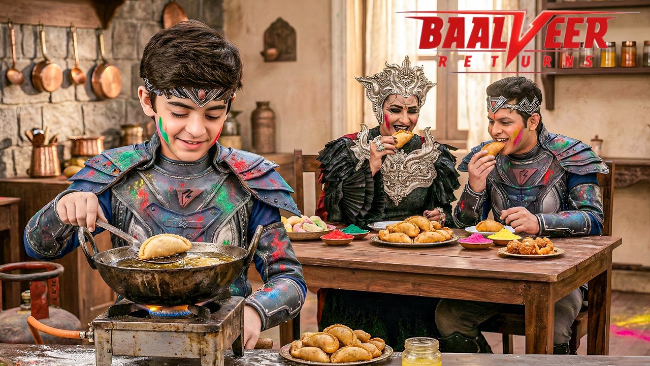 होली के त्योहार पर विवान ने बनाई तिमनासा और बालवीर के लिए स्पेशल गुजिया || Baalveer Returns