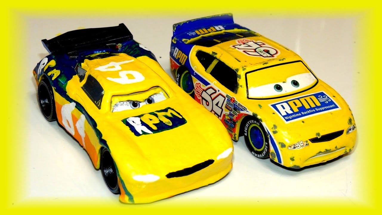 Pixar Cars Customs Next Gen RPM 64 With Jackson Storm Chassis Style ...