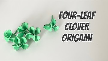 Four-leaf Clover Origami | Easy Origami Tutorial | Lucky Charm | School Paper Crafts